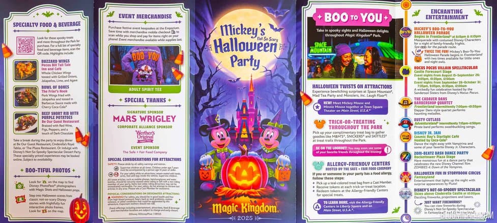 First Look at 2025 Mickey's Not-So-Scary Halloween Party Map